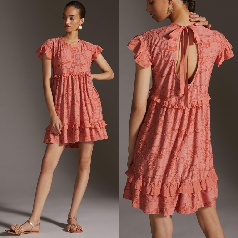 Anthropologie Ruffle Knit Dress